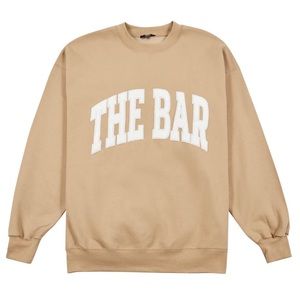 The Bar Varsity Sweatshirt- Beige
